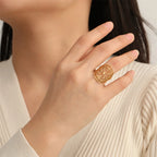 Vegvisir-sormus viikinkien riimukompassi kulta 1