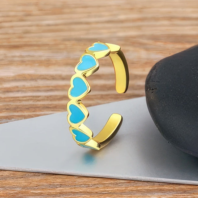 Sormus 6 Sydäntä Naisten Sormus Kulta 