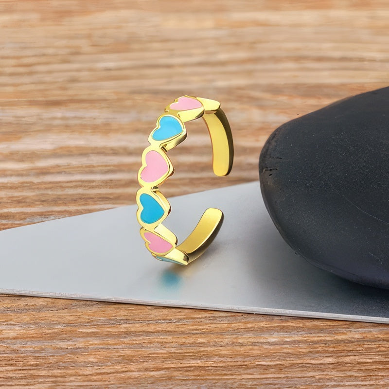 Sormus 6 Sydäntä Naisten Sormus Kulta 