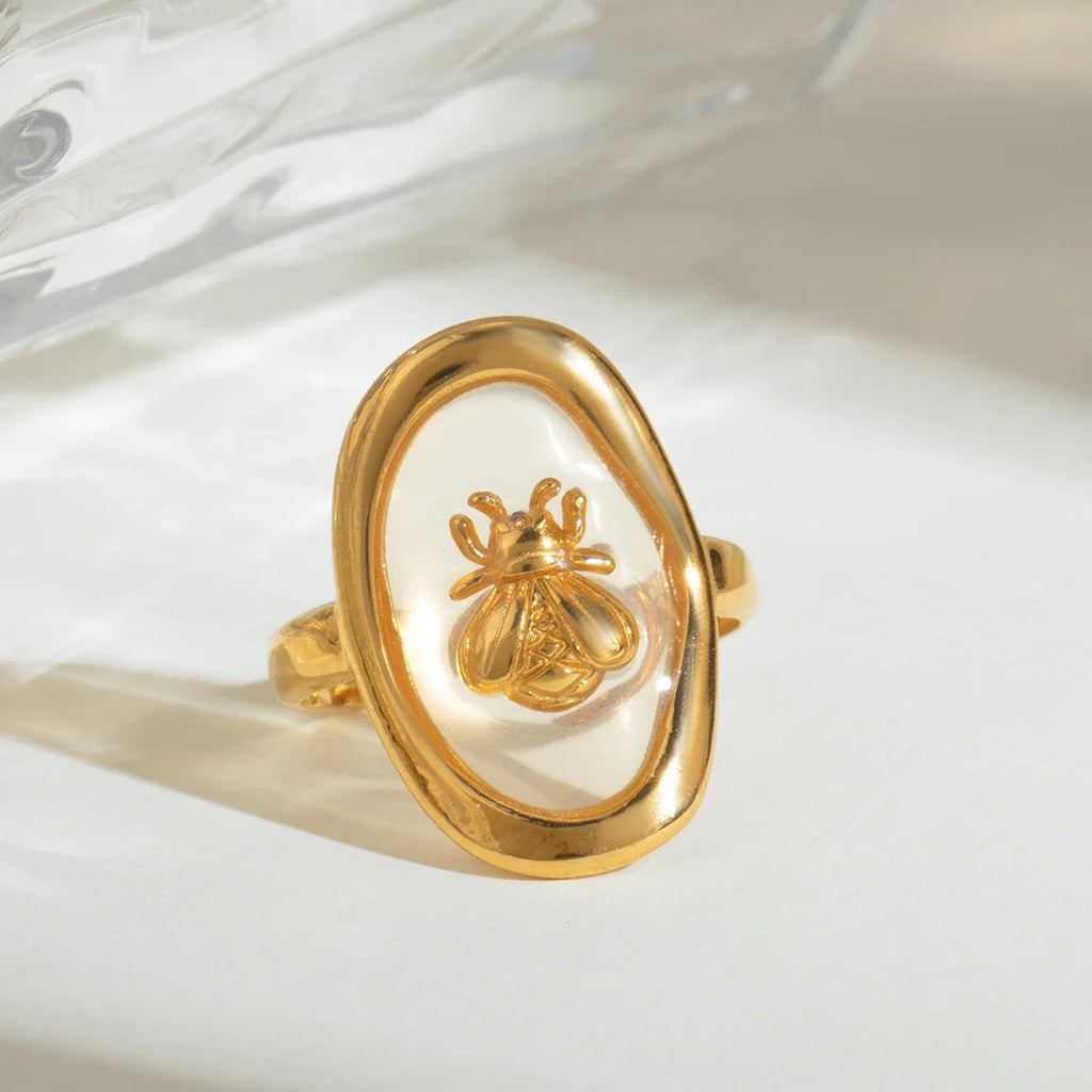 Leveä mehiläissormus naiselle