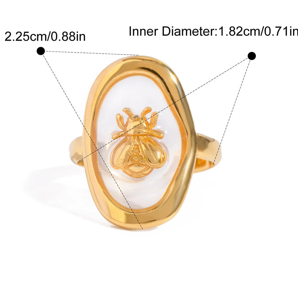 Leveä mehiläissormus naiselle