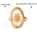 Leveä mehiläissormus naiselle