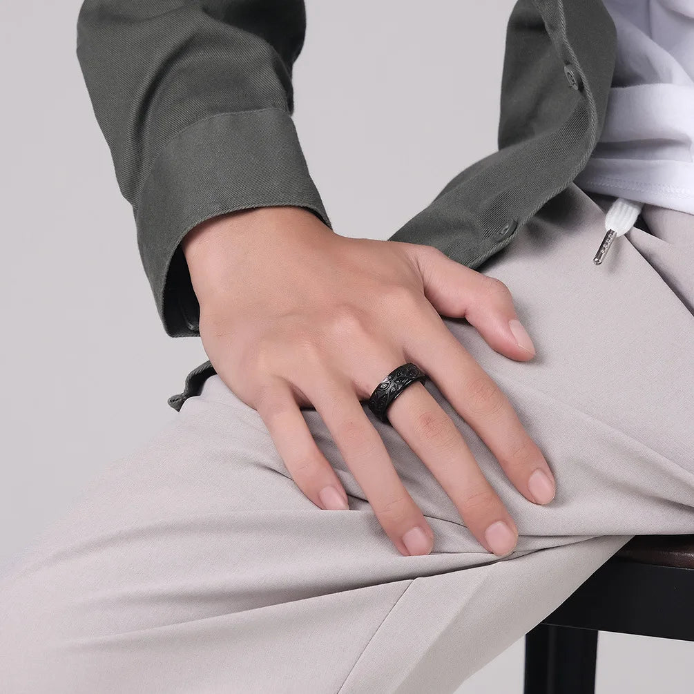 Sormus Kierrettävä Stressiä Vähentävä Sormus Musta Silmä