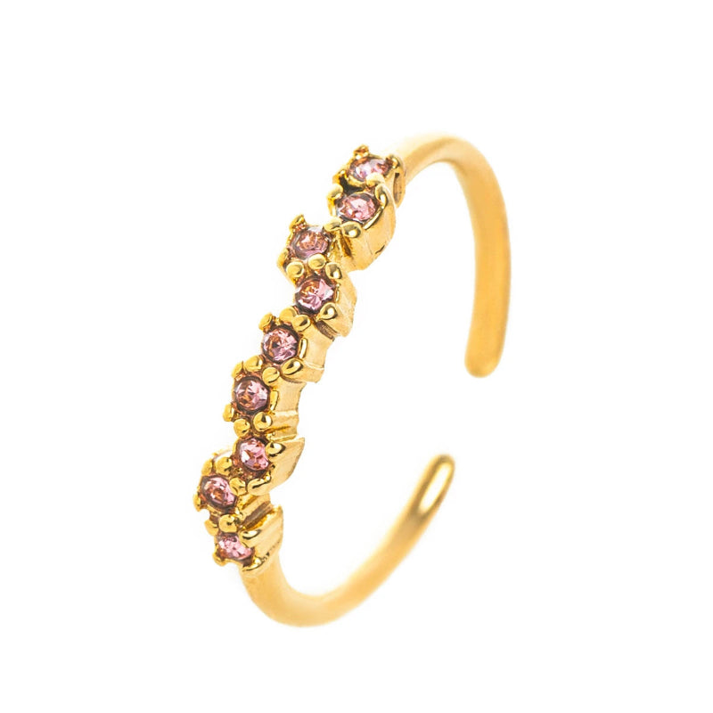 Sormus, jossa on syntymäkivi zirkoni