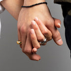 Tyylikäs leveä sormus vesipisara hopea