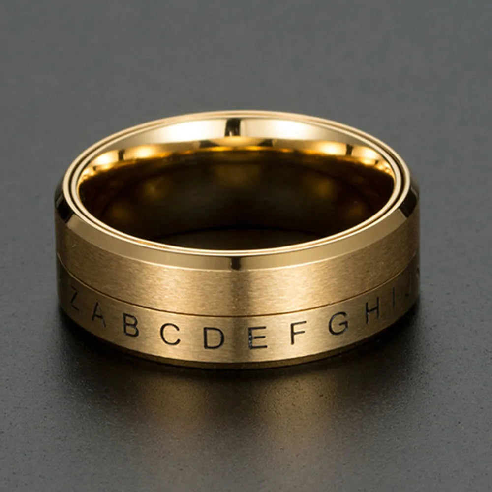 Sormus Kirjaimet Stressiä Vähentävä Kiertävä kulta