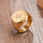 Sormus Musta Kuutio Metatron kulta