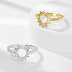 Naisten Aurinkosormus hopea