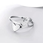 Sydänalkukirjain hopeasormus R