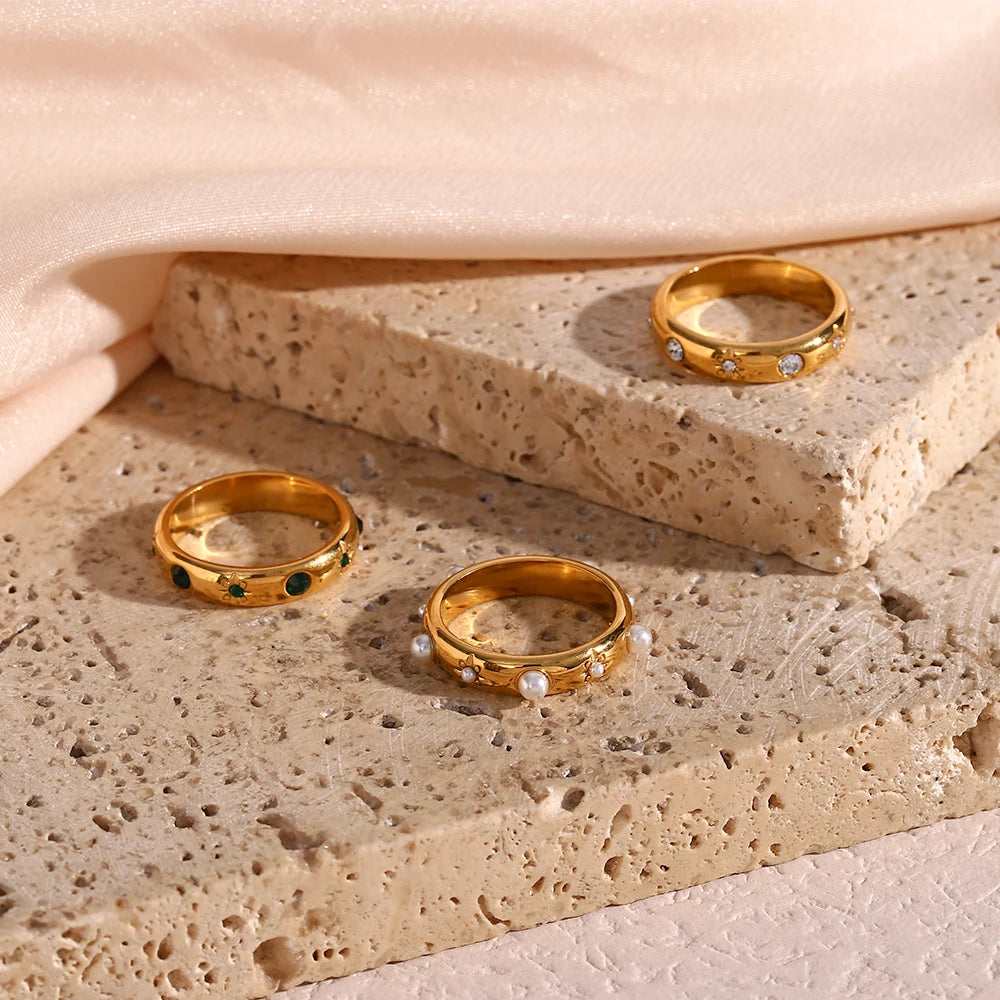 Tyylisormus helmillä ja zirkonilla 3