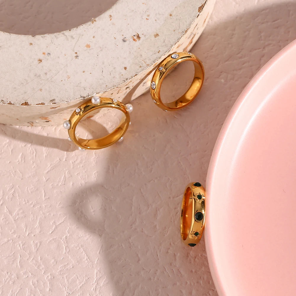 Tyylisormus helmillä ja zirkonilla 2