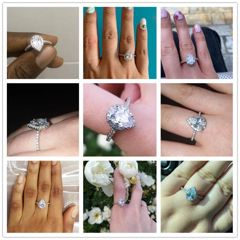 Vesipisara zirkonisormus