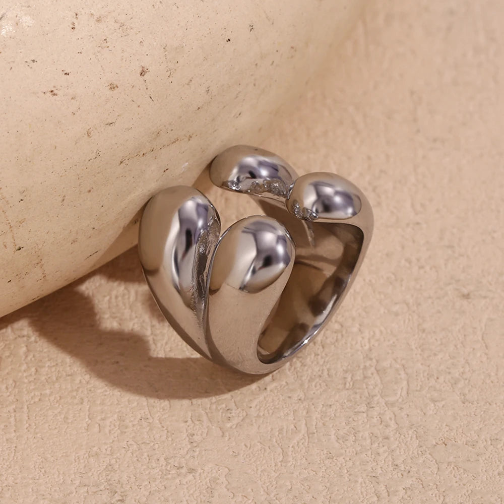 Alkuperäinen sormus vesipisara hopeaa