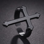 Miesten sormus Ristiretkeläissormus musta