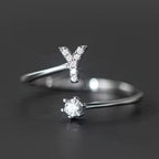 Bague initiale femme - lettre y