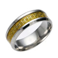 Leveä sormus miehille, jossa kultainen <span data-glossary-id="etoiles de David">Daavidin tähti</span>, juutalainen symboli