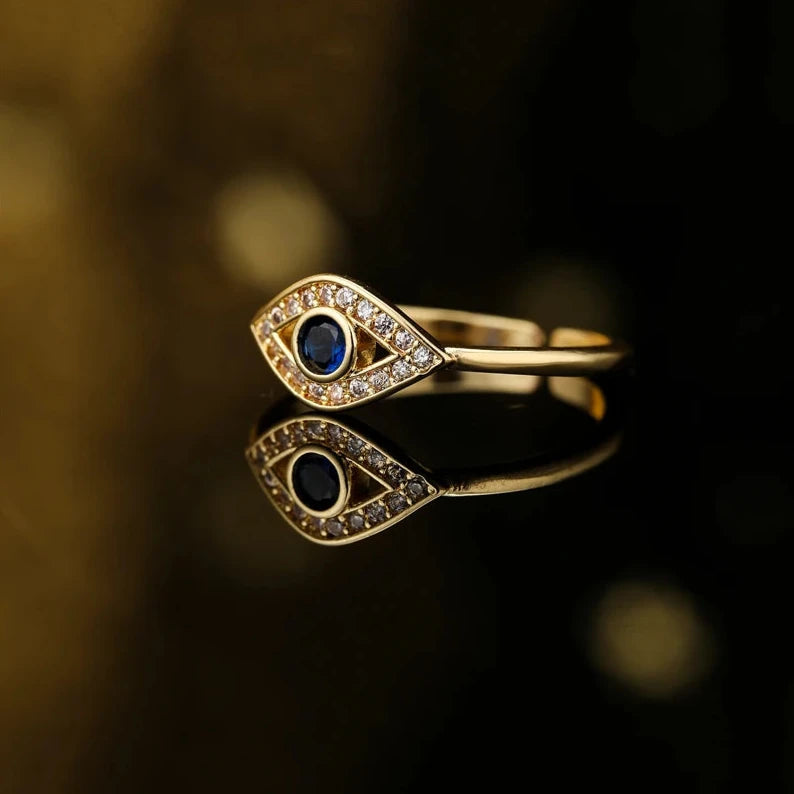 Sininen turkkilainen paha silmä -sormus