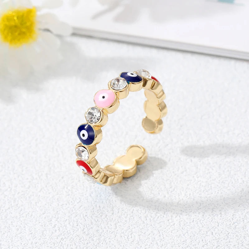 Sormus Sininen Turkkilainen Paha Silmä Boheemi Tyyli monivärinen