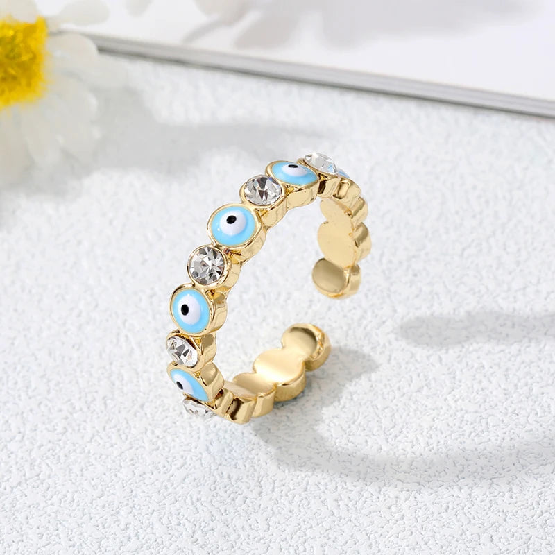 Sormus Sininen Turkkilainen Paha Silmä Boheemi Tyyli turkoosi