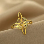 Ohut noitansolmu sormus kulta