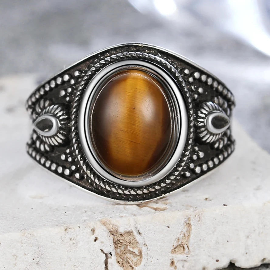 Tiikerinsilmä sormus naisille