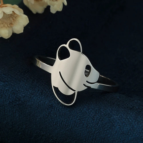 Panda-sormus ohutta hopeaa