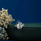 Ohut hopeinen pandasormus