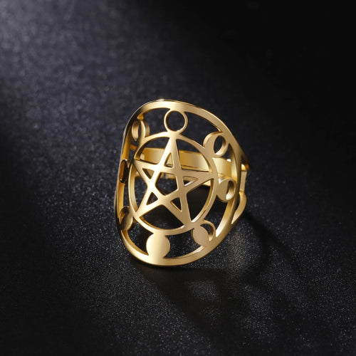Pentagrammisormus noituus Wiccan sormus kulta