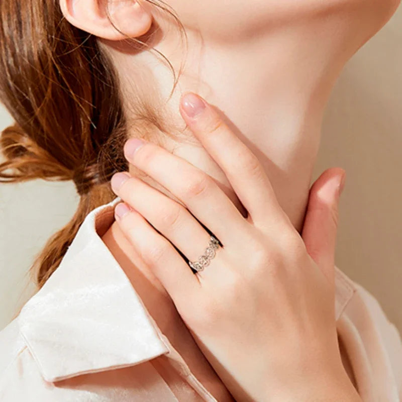 Pentagrammi noituus sormus naisille Wiccan hopea