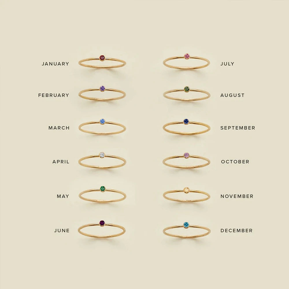 Hopeasormus & Kultainen syntymäkivisormus 