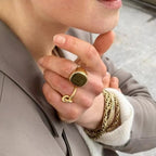 Sormus Tiikerinsilmäkivellä Kulta