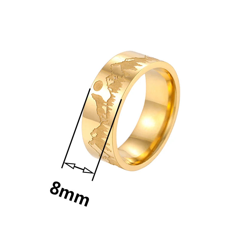 Sormus Retro Vuoret Leijona ja Aurinko