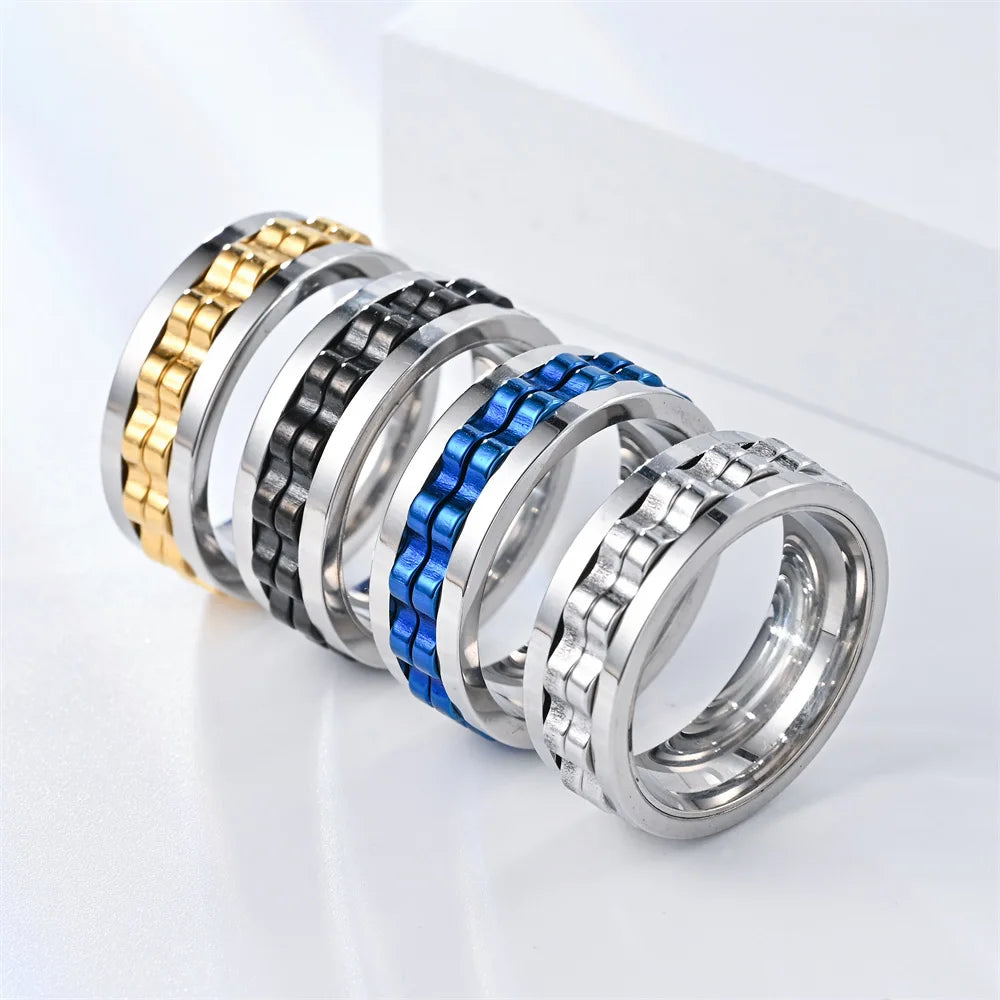 Pyörivä sormus ahdistusta vastaan miehille