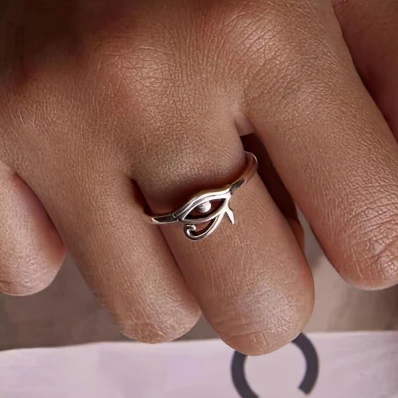 Sormus Egyptiläinen tyyli Horuksen silmä hopea