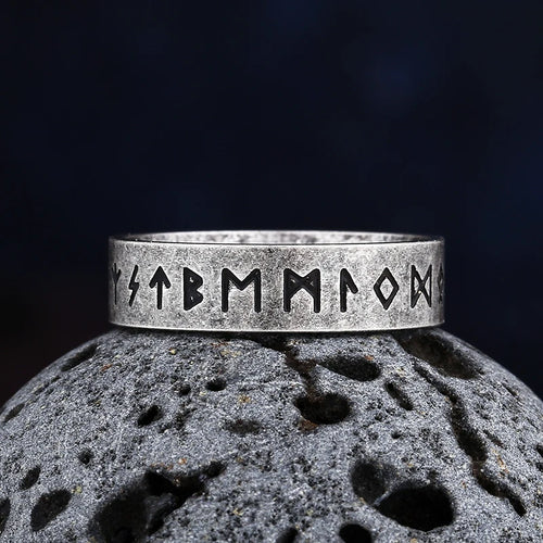Viking-tyylinen riimukorurengas miehille
