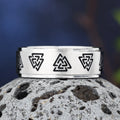 Valknut-tyylinen viikinkisormus miehille