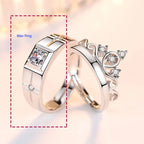 Sormukset pareille, kuningattaren ja zirkonin sormus miehelle