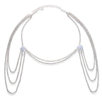 Naisten olkakoriste - Hopeinen solisluu- ja olkaketju