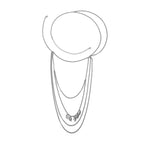 Naisten olkakoriste - Solisluu & Hopeanvärinen käsivarren & olkapäiden ketju