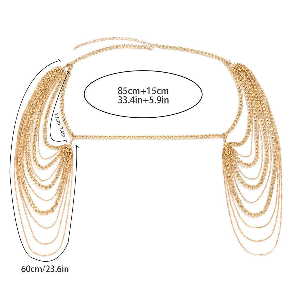 Naisille tarkoitettu olkapääkoru - Solisluu ja olkapäiden ketju kulta