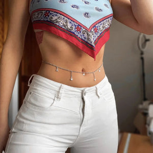 Naisten vyökoru ja lantioketju - Vatsakoriste hopea