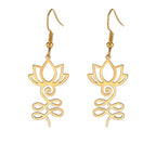 Buddhalainen korvakoru kultainen lootuskukka