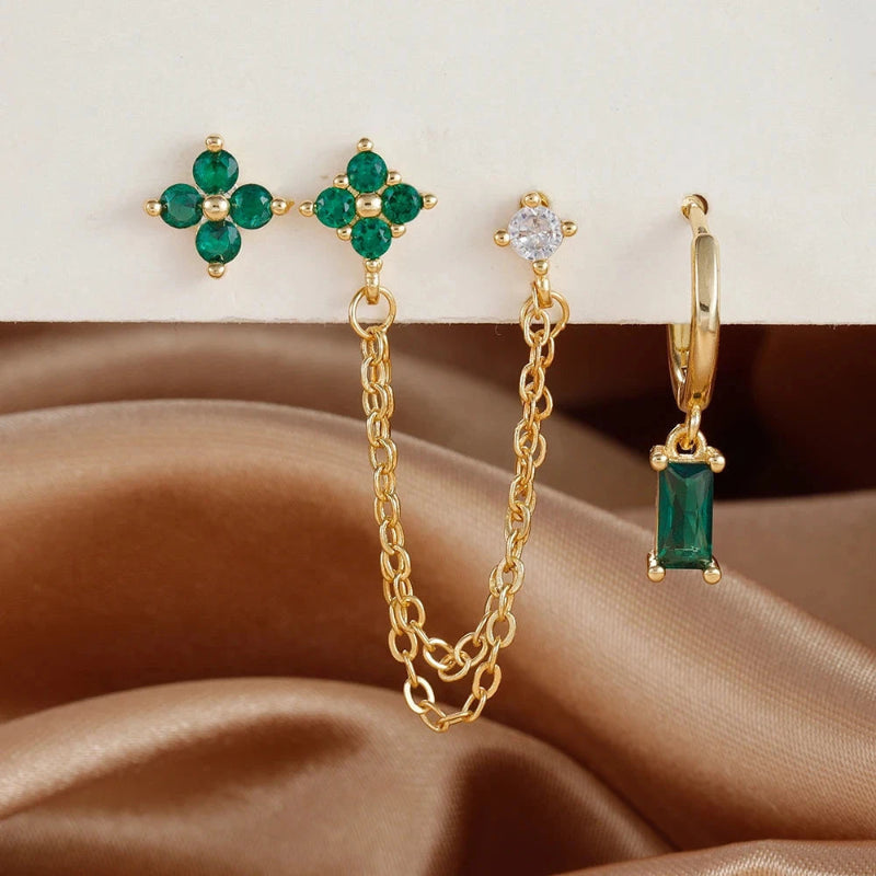 Korvakorut syntymäkivellä zirkonilla