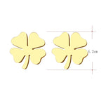 Nappikorvakorut onnenapilan muotoisella nelilehtisellä apilalla