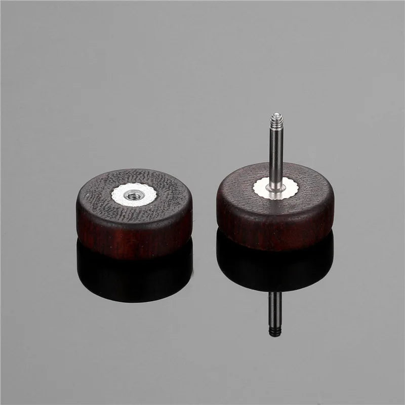 Puisikorvakorut Yin Yang -puusta 