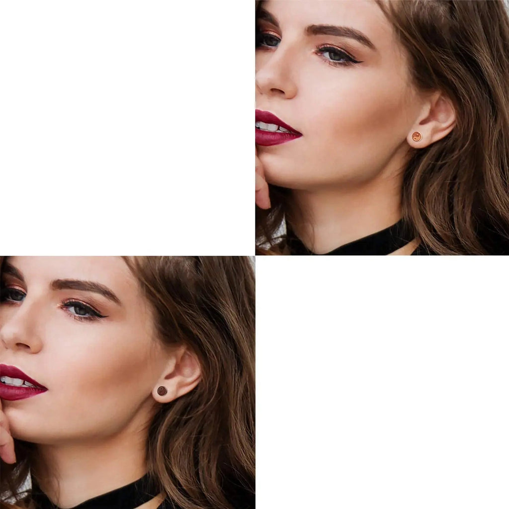 Puisikorvakorut Naisten Yin Yang -puusta