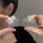 Korvakorut nappikorut leveillä valkoisilla terälehdillä