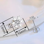 Korvakorut lumihiutalekorut zirkonilla