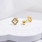 Nappikorvakorut nelilehtisellä apilalla kulta