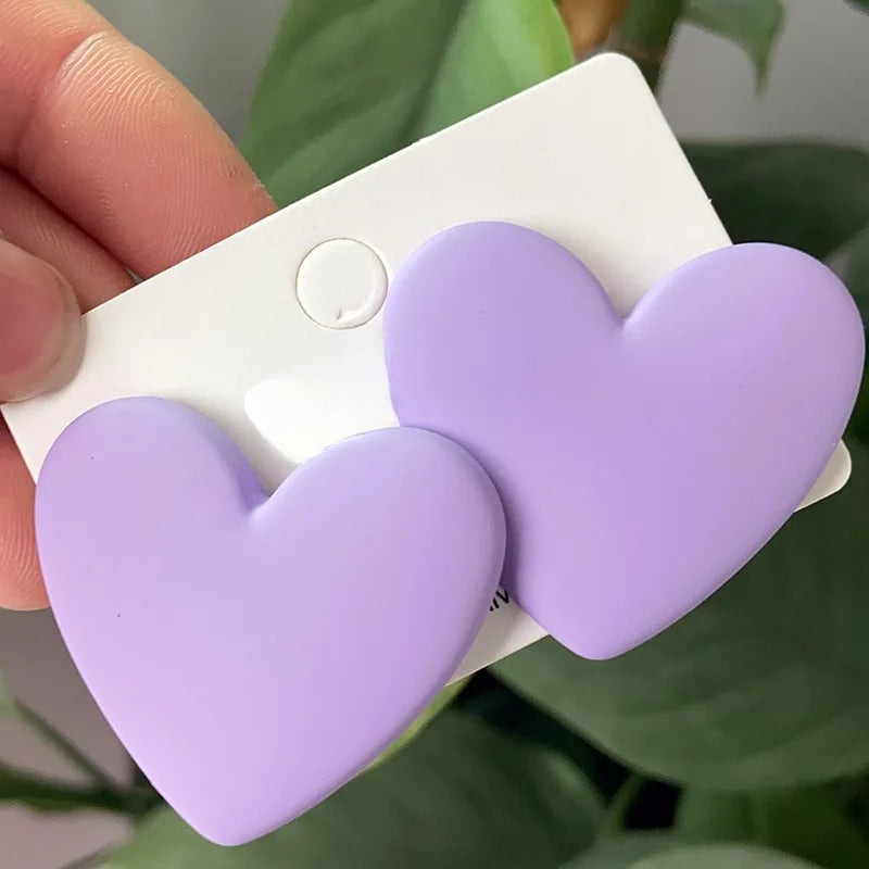 Samettisydänkorvakorut violetti